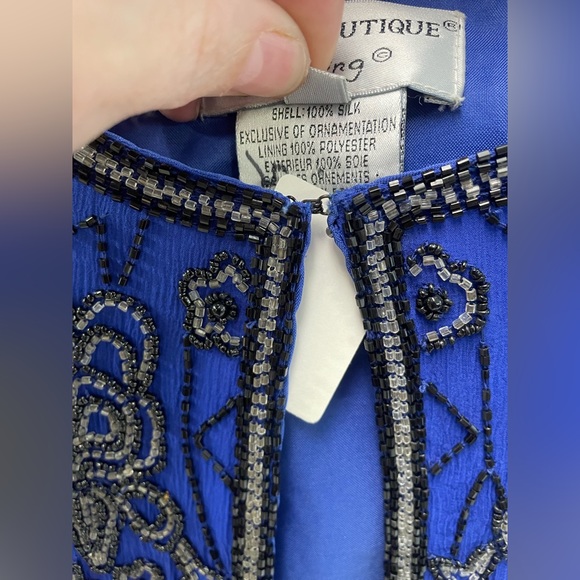 💙Stunning Vintage L Papell Boutique Evening Silk Coat - Picture 3 of 5